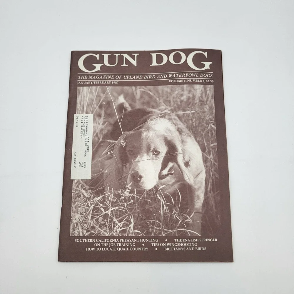 Lot of 3 Vtg Gun Dog Magazines Upland Bird And Waterfowl Dogs 1987, 1989, 1990